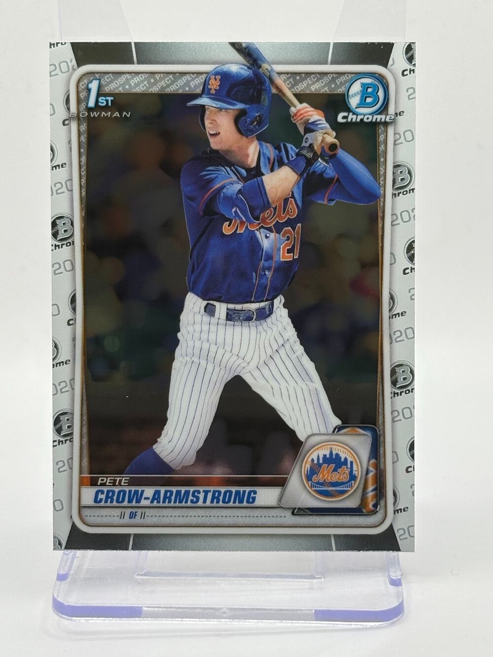 2020 Bowman Draft Chrome Pete Crow-Armstrong 1st Bowman Prospect BD-72 Mets Cubs